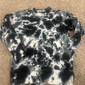 Little Bipsy Black and Gray Tie-Dye Sweatshirt